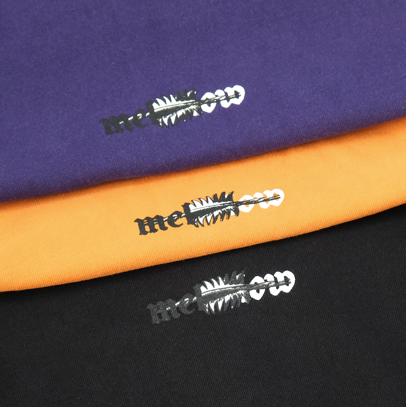 Mellow black loose fitting hoodie with 'mellow' graphic, high quality. Cotton and polyester, made in USA.