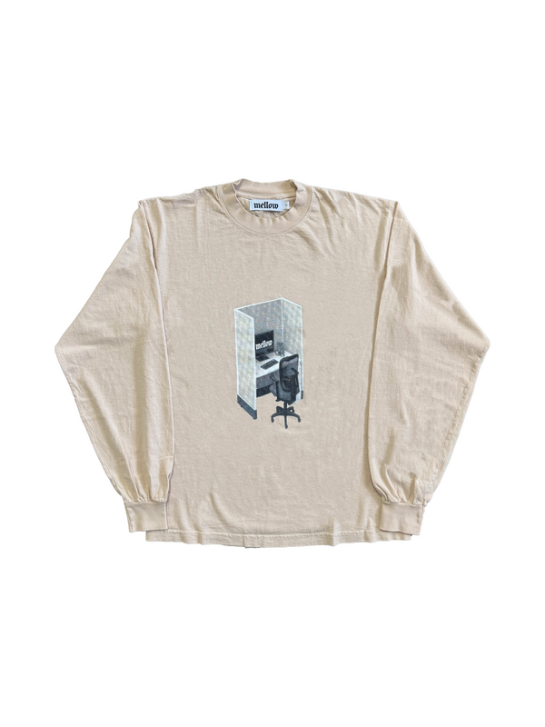 MELLOW CUBICLE LS TEE - BEIGE