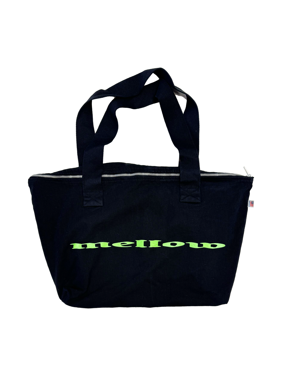 STRETCH CANVAS ZIP TOTE - BLACK