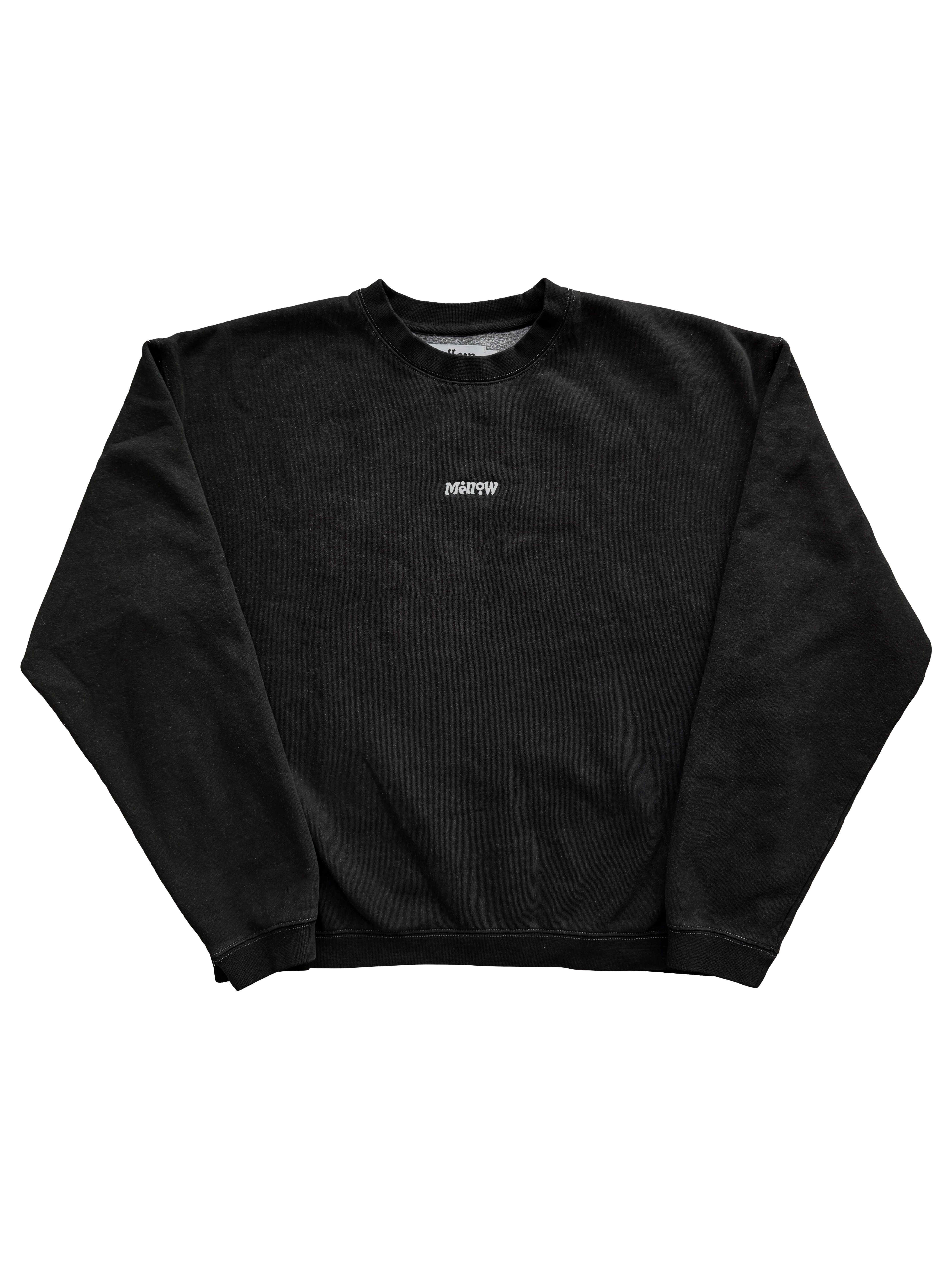 wake.sapporo × MIN-NANO Logo Crewneck NÜ LOGO CREWNECK - BLACK – MELLOW