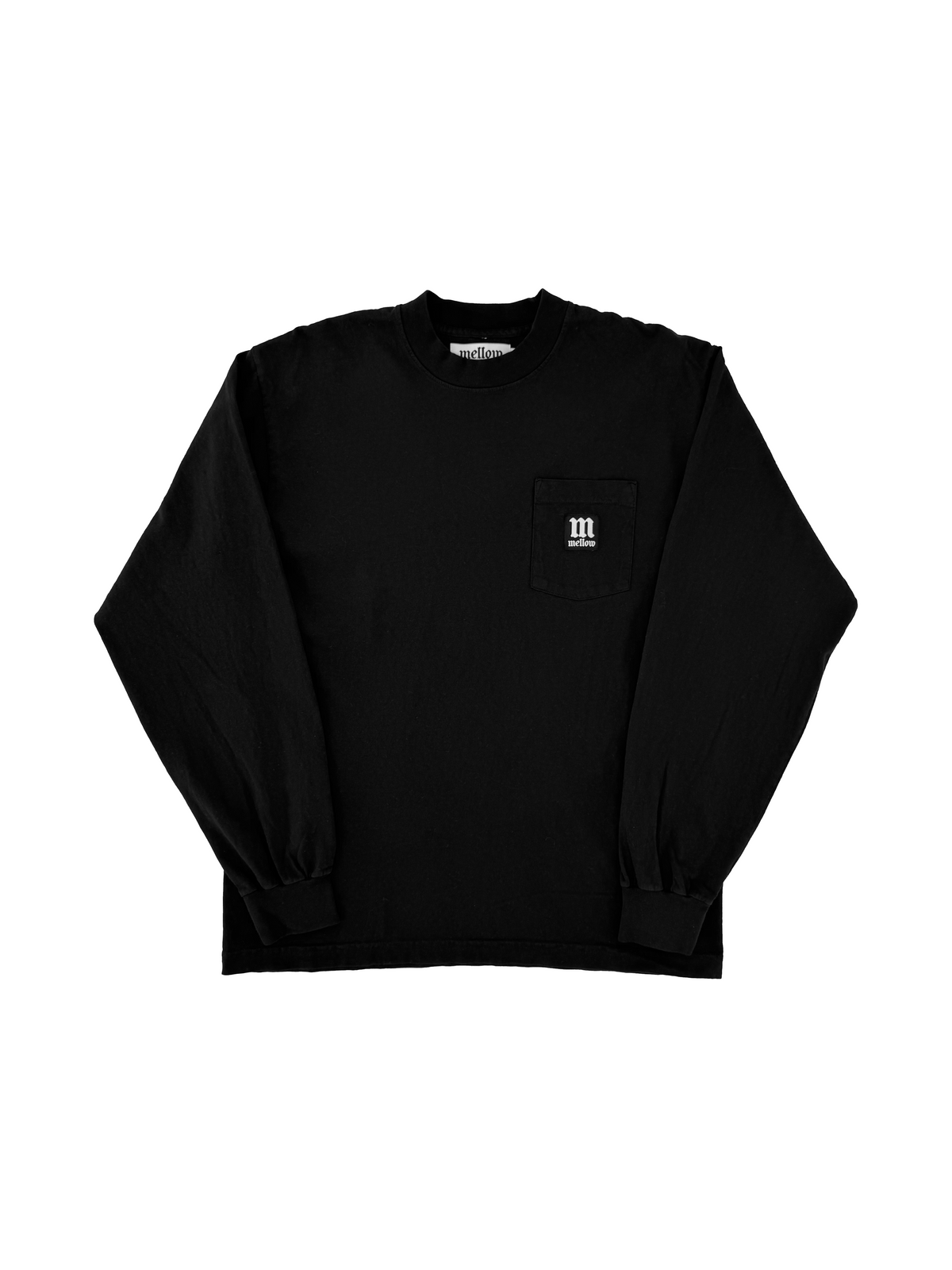 MELLOW POCKET PATCH LS TEE - BLACK