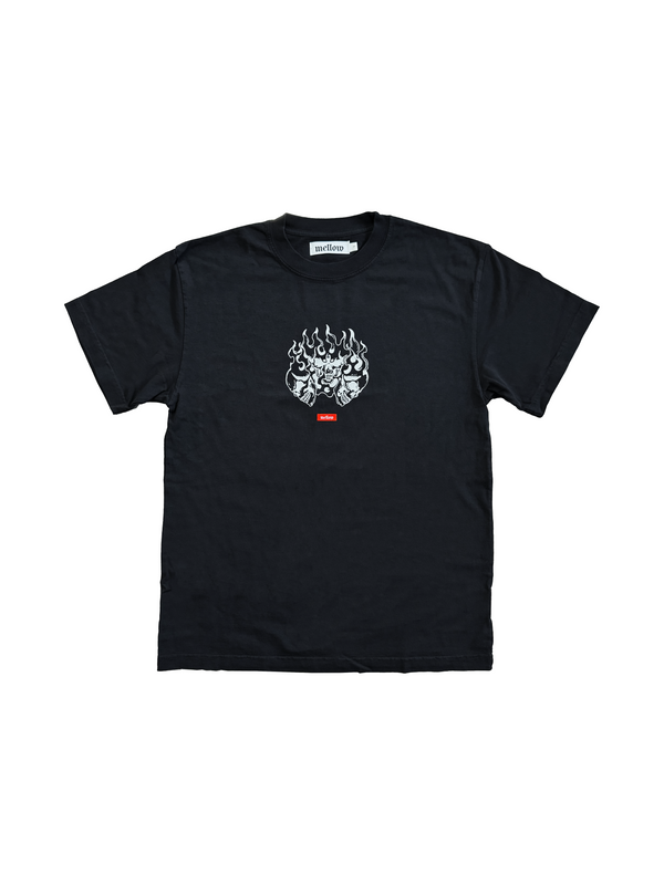 MELLOW SKULL SS TEE - BLACK