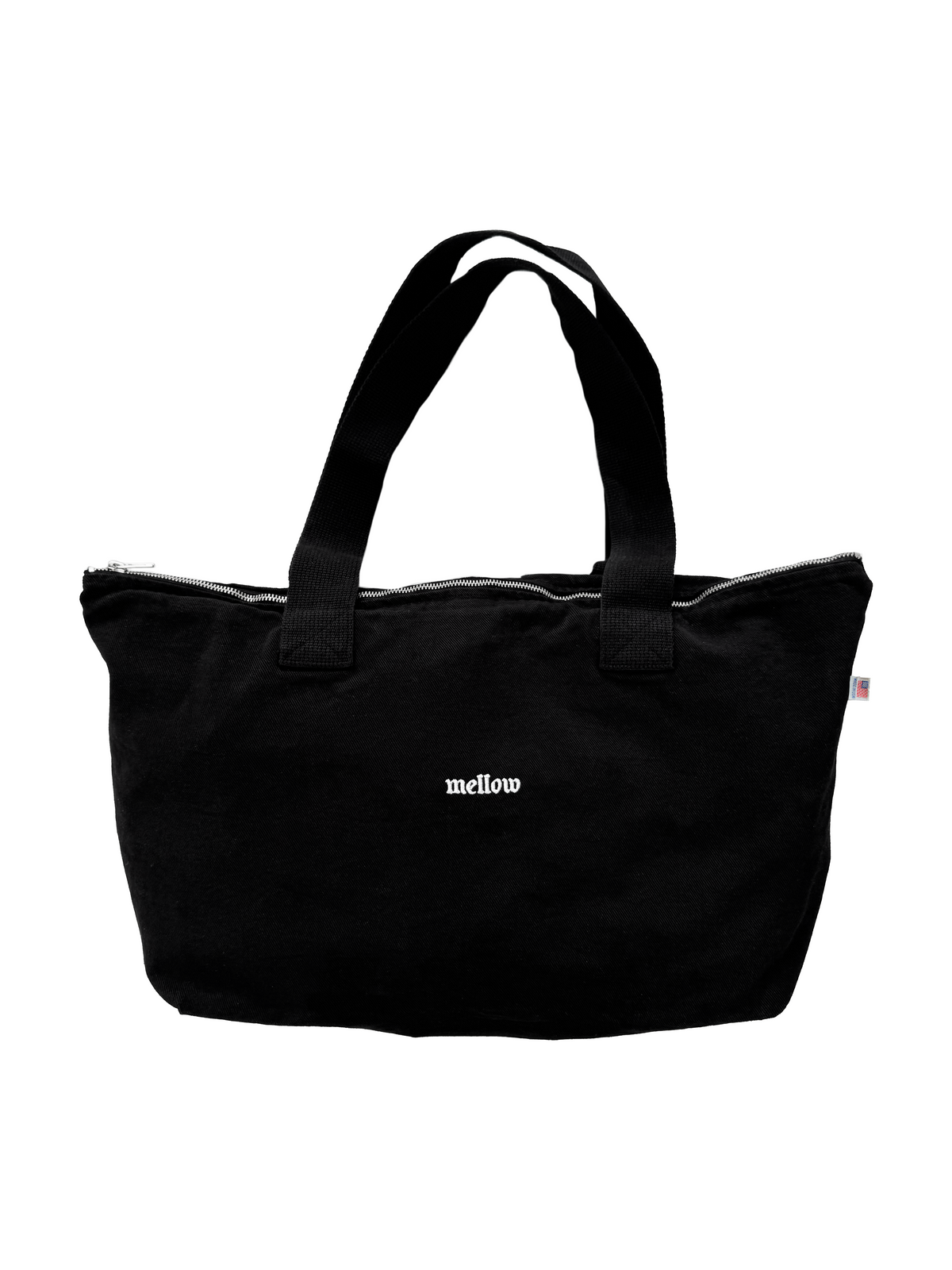 OG LOGO CANVAS ZIP TOTE - BLACK