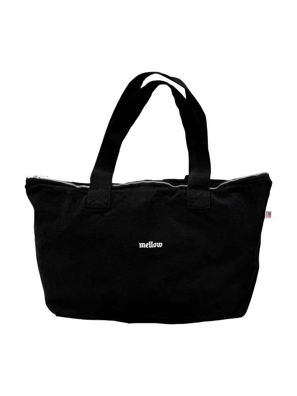 OG LOGO CANVAS ZIP TOTE - BLACK