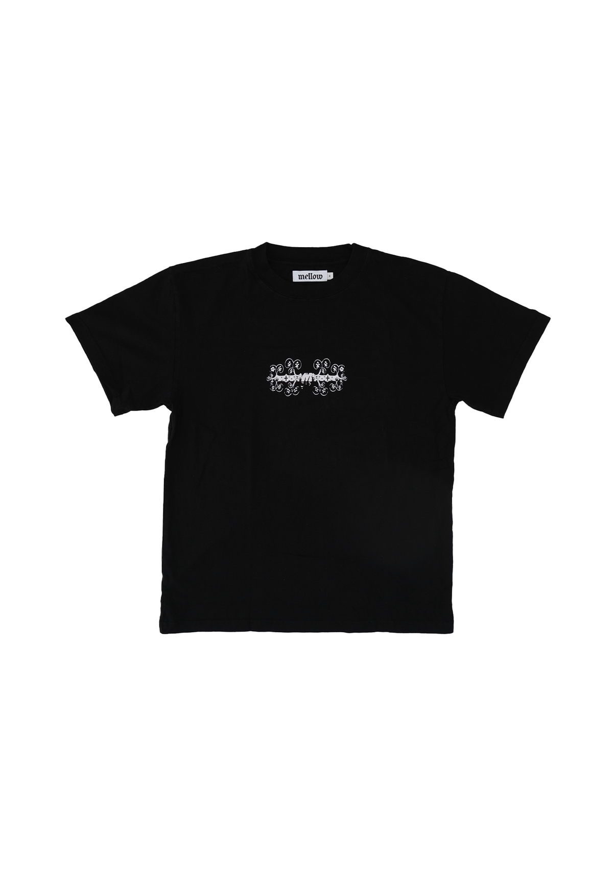 black loose fitting jersey short sleeve graphic tee shirt, high quality. 100% cotton made in the usa