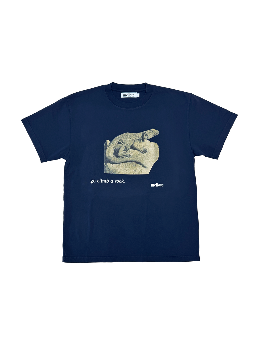 GO CLIMB A ROCK SS TEE - NAVY
