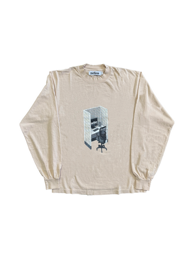 MELLOW CUBICLE LS TEE - BEIGE