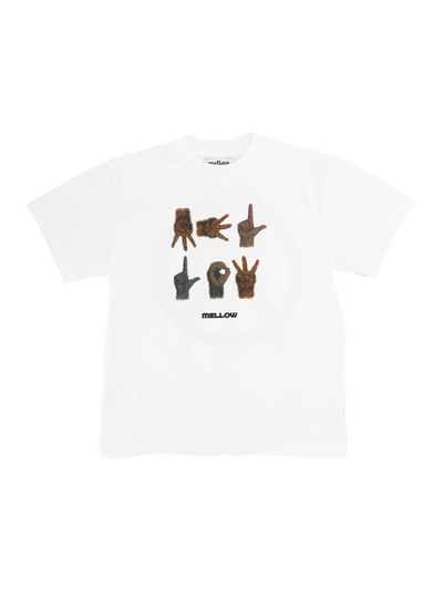 GORILLA PEACE T-SHIRT - WHITE