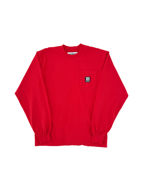 MELLOW POCKET PATCH LS TEE - CLASSIC RED