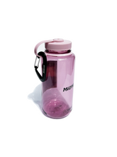 Load image into Gallery viewer, front facing photo, mellow pink nalgene, water bottle, side
