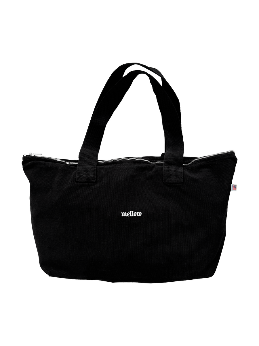 OG LOGO CANVAS ZIP TOTE - BLACK