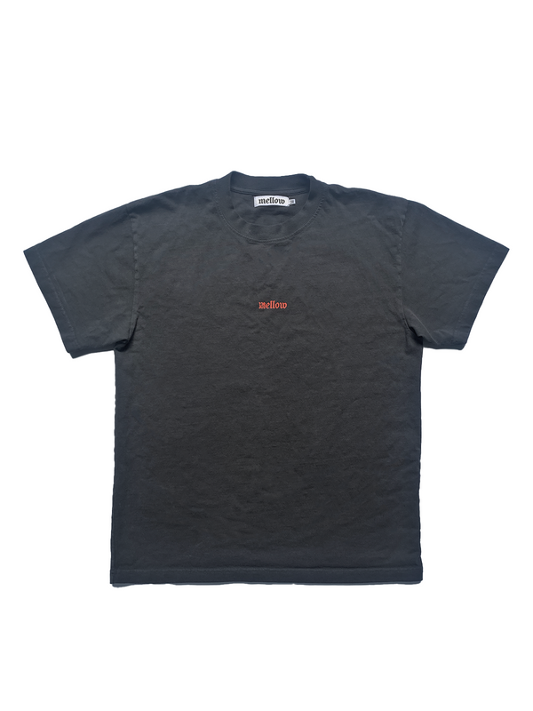 Mellow vintage black jersey short sleeve with red monkey graphic, high quality, made in the usa