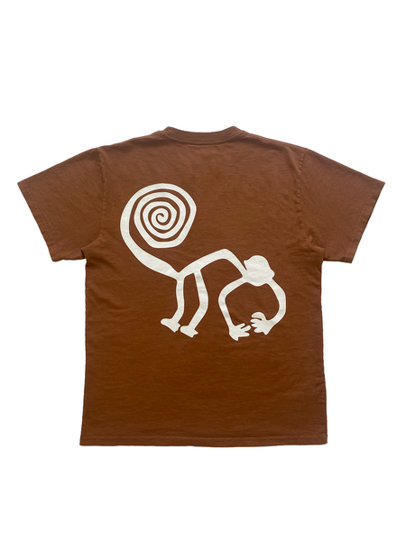MELLOW MONKEY T-SHIRT - TOBACCO