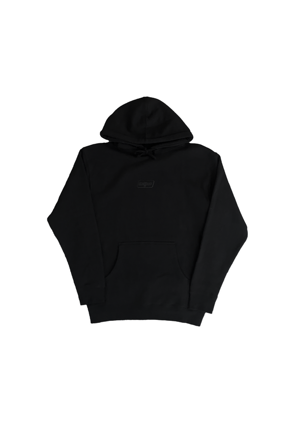 Mellow black graphic loose fitting 10 OZ HEAVY-WEIGHT HOODED SWEATSHIRT, high quality. 100% cotton made in the usa