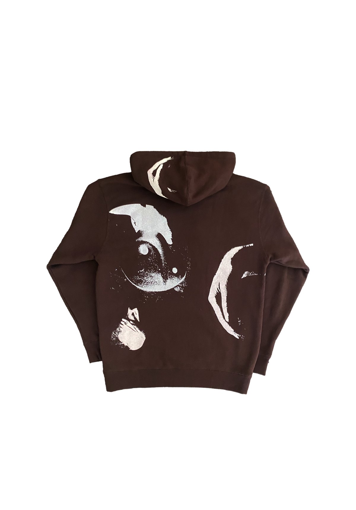 Mellow faded black graphic hoodie, high quality loose fitting. 100% COTTON MADE IN USA